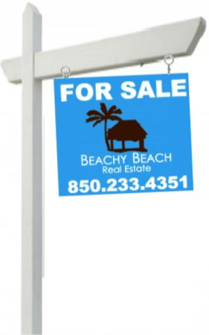 Beachy Beach Real Estate lawn sign